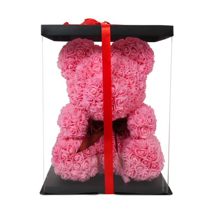 Pink Classic Rose Bear 40cm Tall