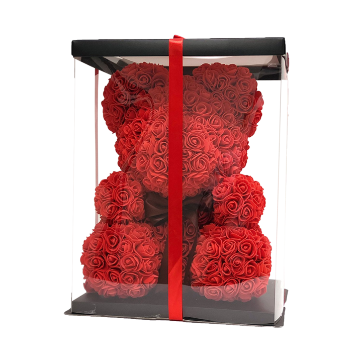 Grande Red Rose Bear 70cm Tall