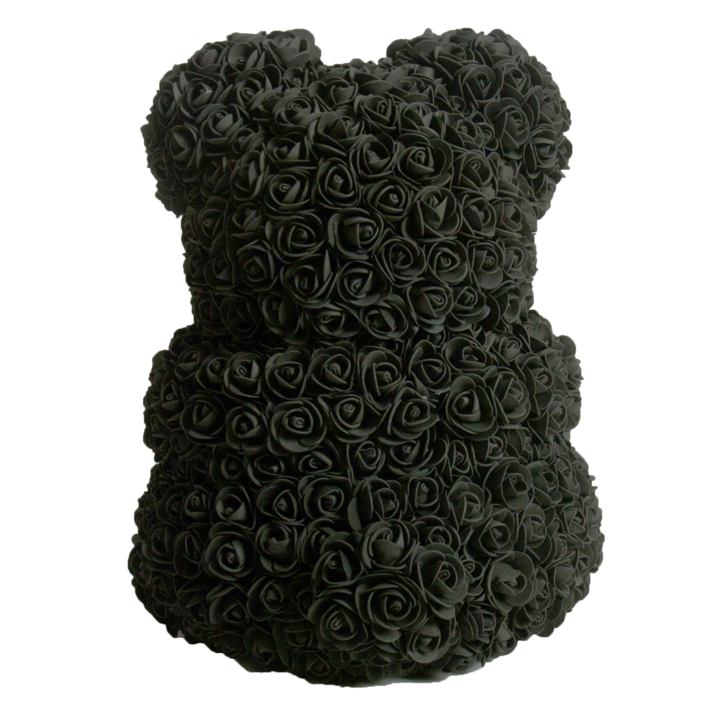 Black Classic Rose Bear 40cm Tall